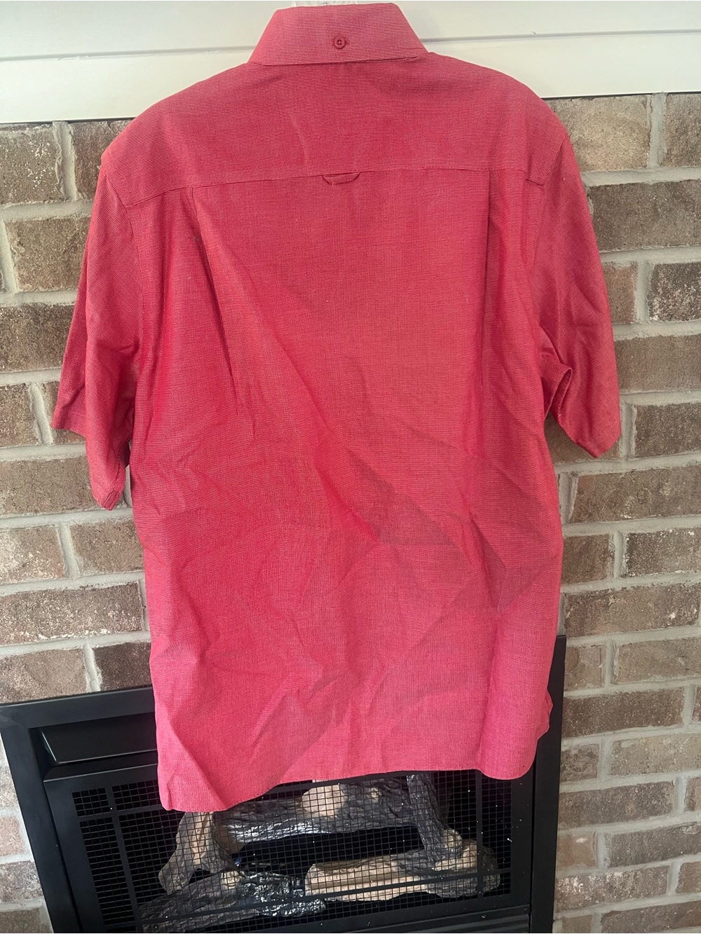Nordstrom Men's Short-Sleeve Button-Down Shirt in Red - Picture 4 of 4